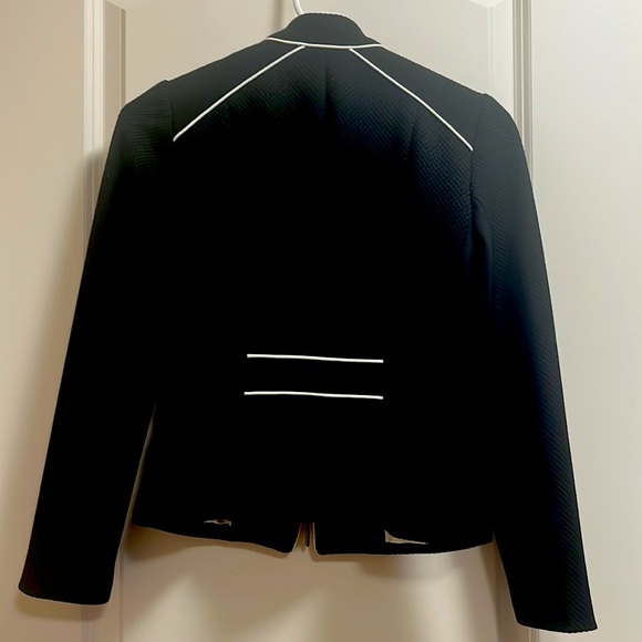 WHBM Black Jacket with white piping - EUC - Picture 3 of 5